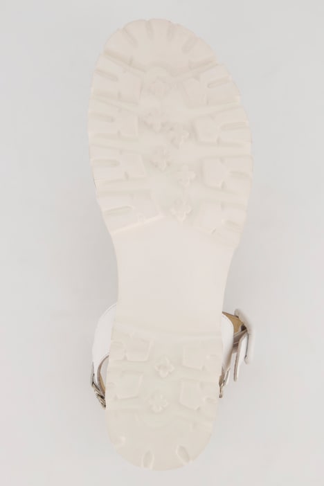 Leder-Sandaletten, Zierkette, Weite H