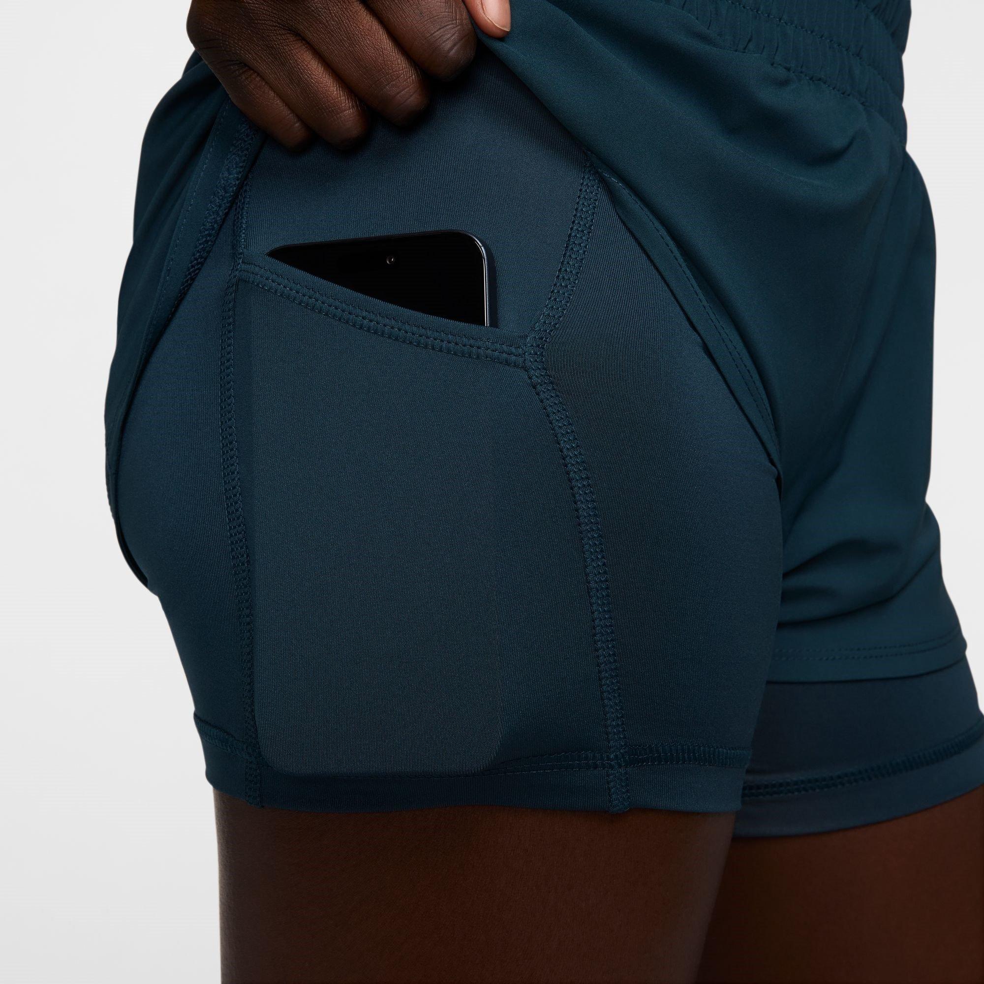 Nike One Womens Dri FIT Mid Rise 3 2 in 1 Shorts
