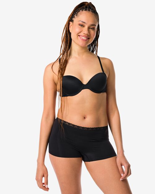 boxer femme sans coutures noir