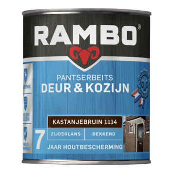Rambo Pantserbeits Deur & Kozijn zijdeglans dekkend kastanjebruin 750 ml