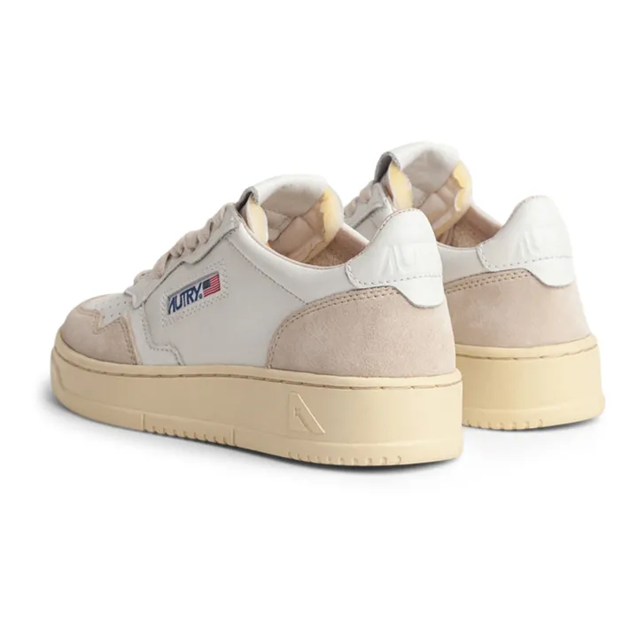 Autry Baskets Medalist Low Cuir/Suède | Blanc