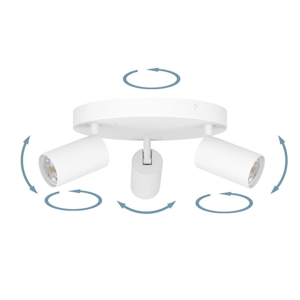 EGLO - Telimbela-Z spot rondel hvid - RGB + TW - Zigbee, Bluetooth