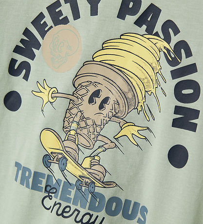 Name It T-Shirt - NkmJalka - Aqua Grau/Lemon Baiser