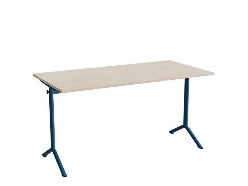 Bord Atlas 1130, 1400x700mm, eg højtrykslaminat, blåt stel