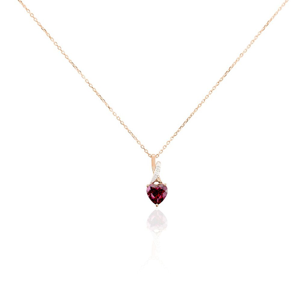 Collier Or Rose Clothilde Rhodolite