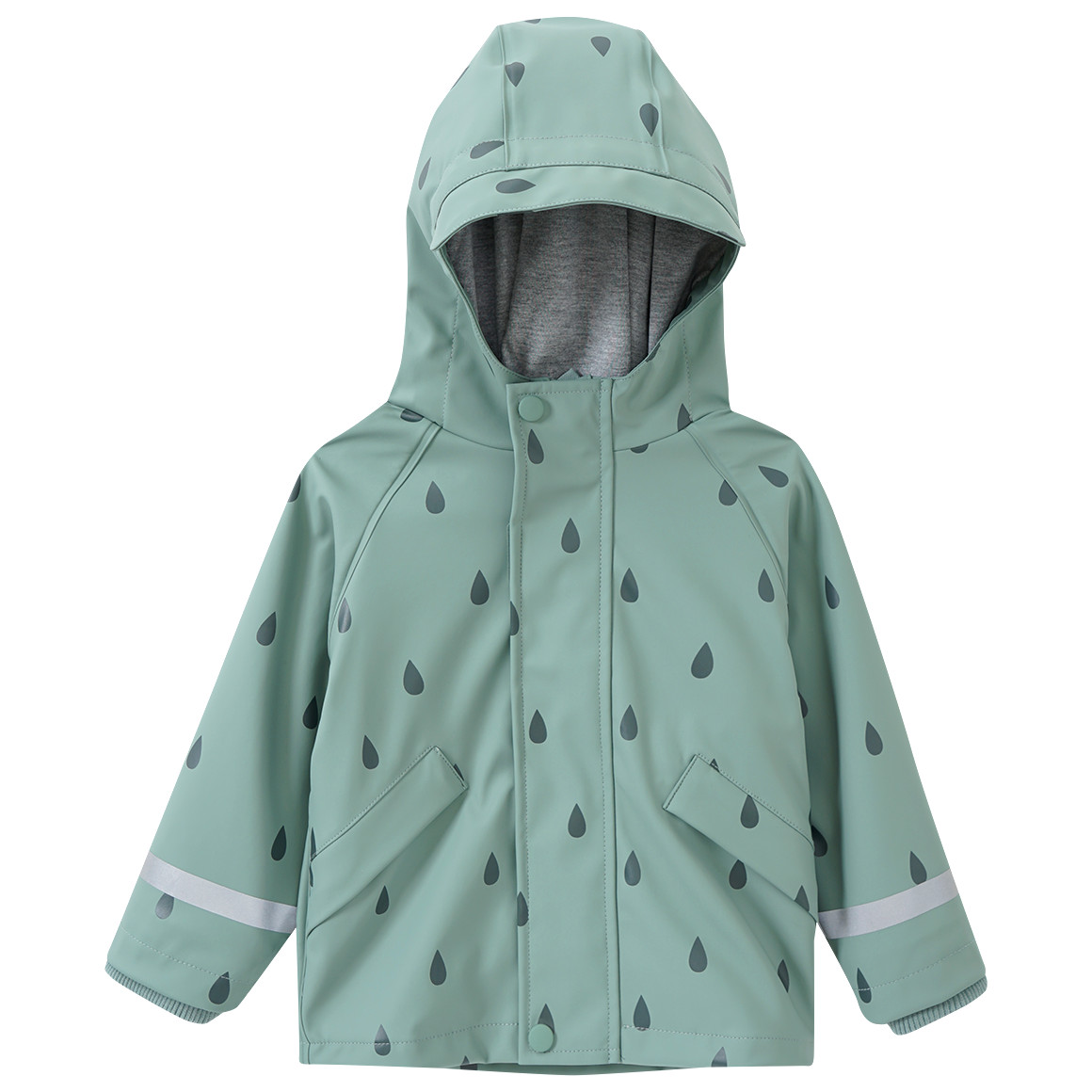 Topomini Baby Regenjacke mit Regentropfen-Muster salbei