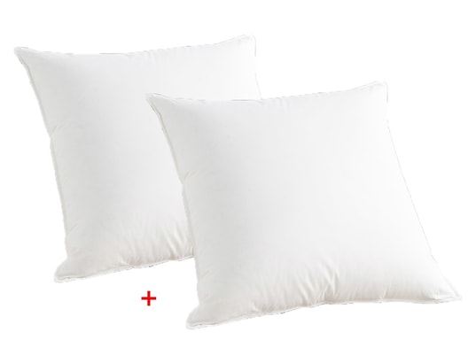 DROUAULT - Oreiller carré 2 oreillers Coton Biologique mi-ferme 65x65cm