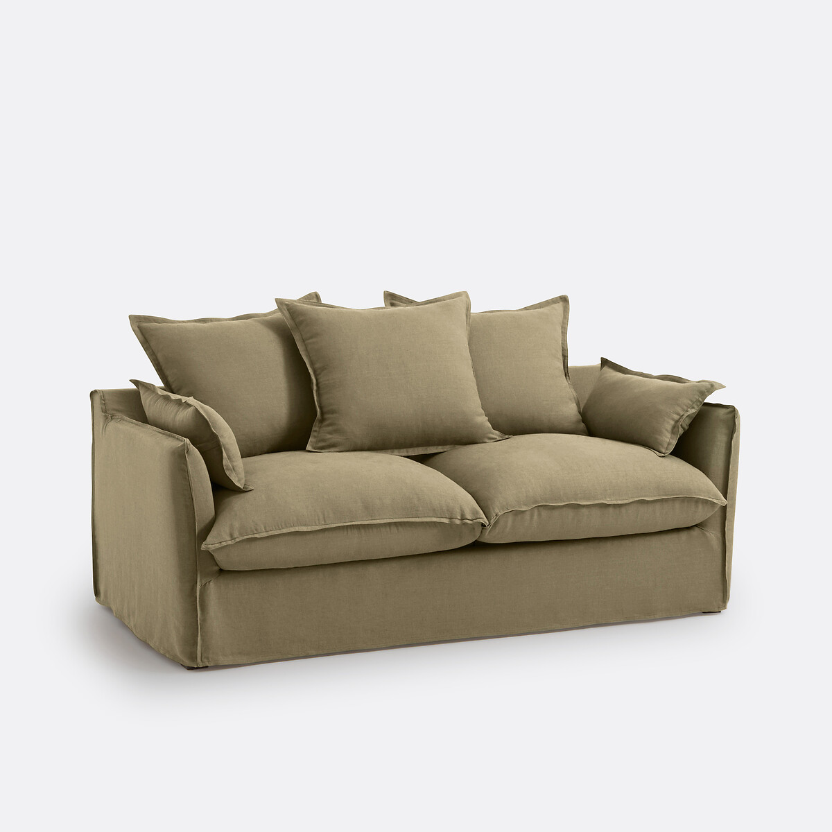 LA REDOUTE INTERIEURS<br>Slaapbank H14 cm, gekreukt linnen, Odna