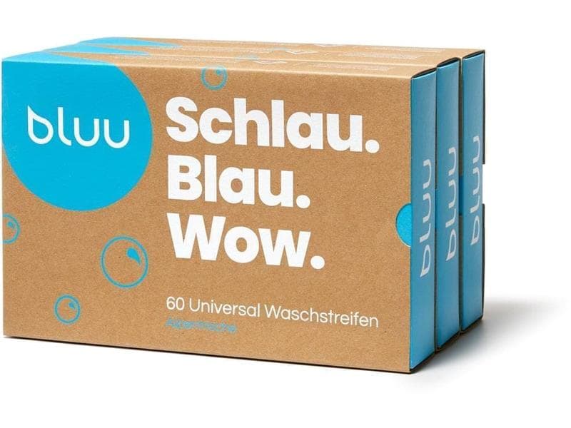 bluu Universal Waschmittelstreifen Alpenfrische 180 Stück Umweltfreundliche und praktische Waschmittelportionen