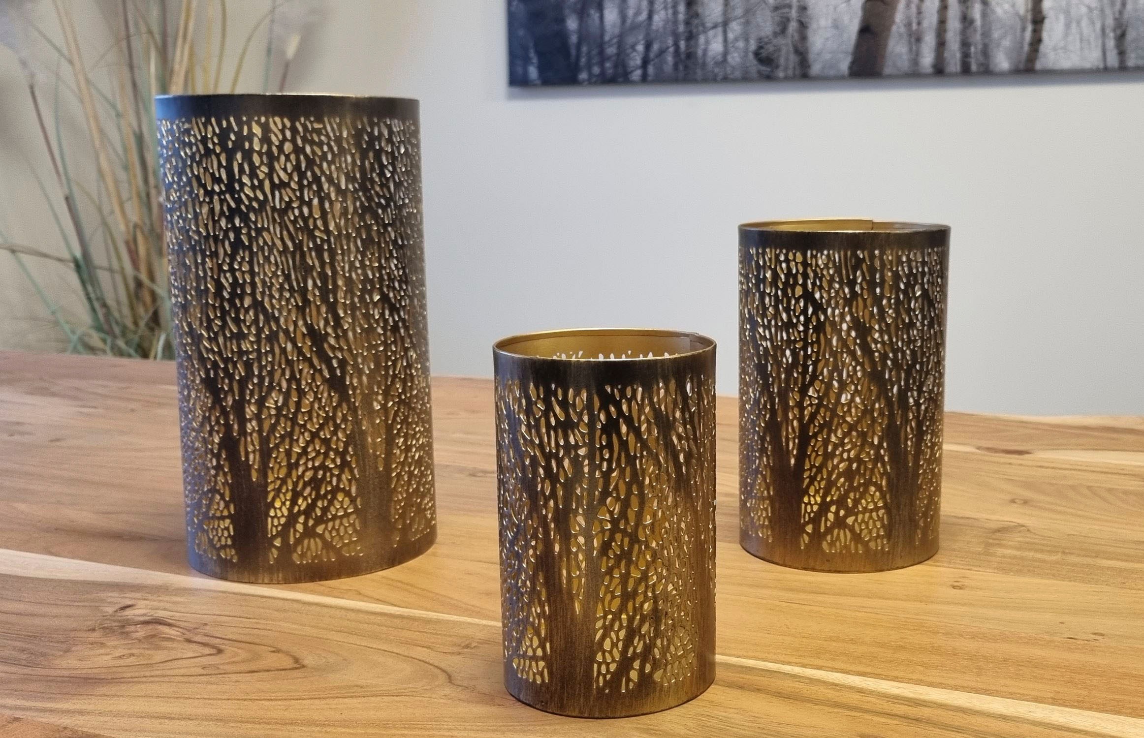 Ambiente Haus Kerzenlaterne »Laterne Walddesign - (H) 28 cm«