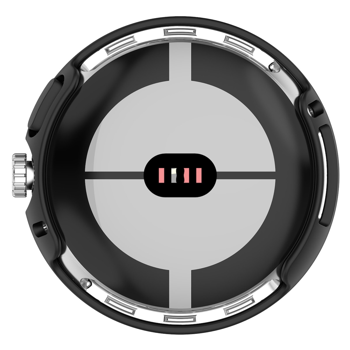 PC halvpakke beskyttende deksel for Google Pixel Watch Sort