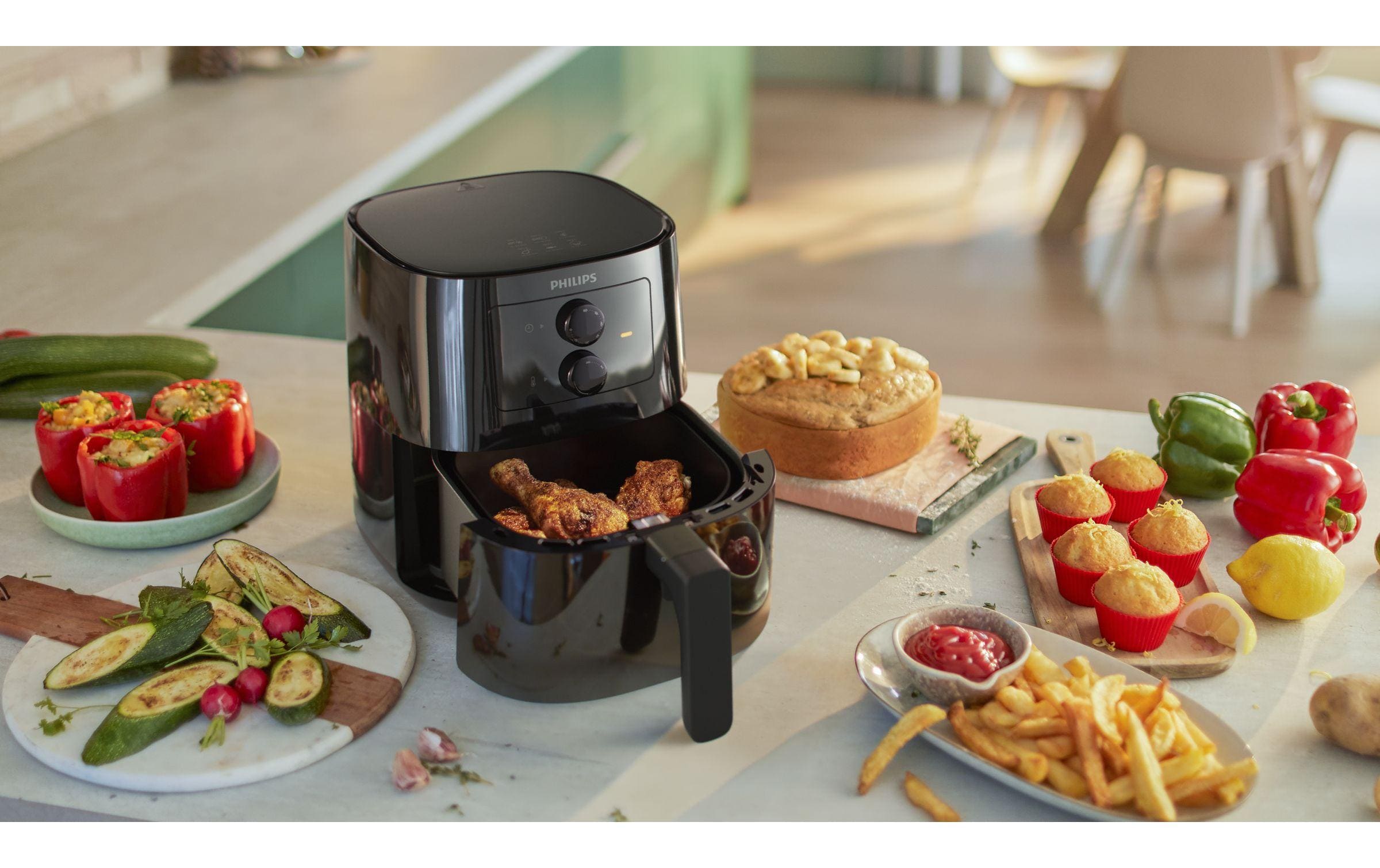Heissluft-Fritteuse Essential Airfryer HD9200/91 0.8 kgVielseitige Fritteuse mit Rapid Air Heisslufttechnologie