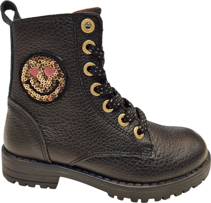 Develab 42950 922 Black Meisjes Veterlaarzen - Zwart
