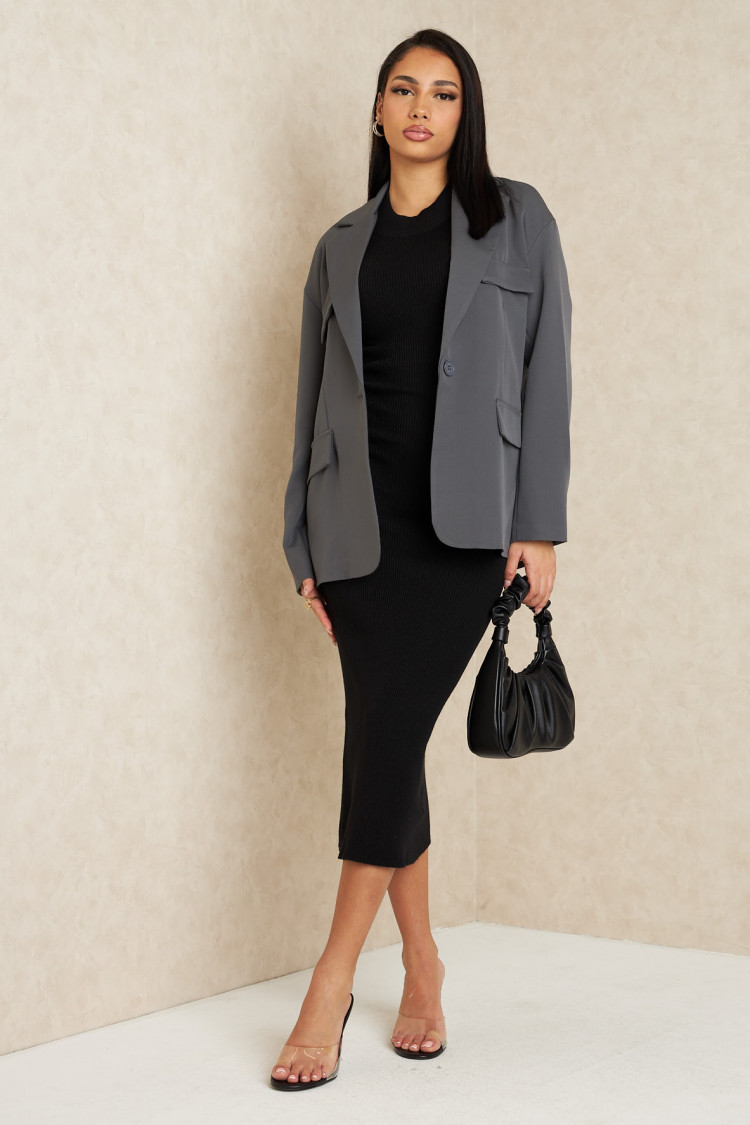 Blazer gris à poches