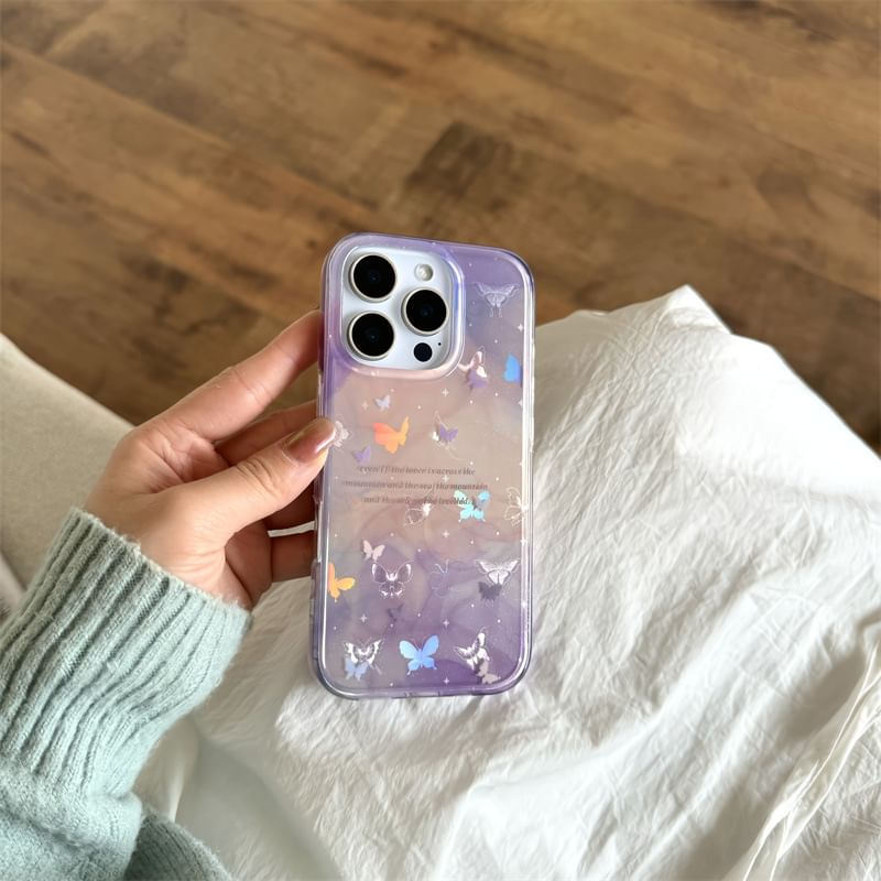 Elliure - Vlinder telefoonhoesje - Apple iPhone 16 Pro Max / 16 Pro / 16 Plus / 16 / 15 Pro Max / 15 Pro / 15 Plus / 15 / 14 Pro Max / 14 Pro / 14 Plus / 14 / SE / 13 Pro Max / 13 Pro / 13