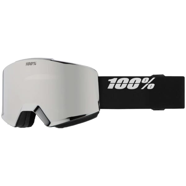 Masque de ski 100PERCENT NORG HIPER GOGGLE BLACK/SILVER MIRROR SILVER LENS