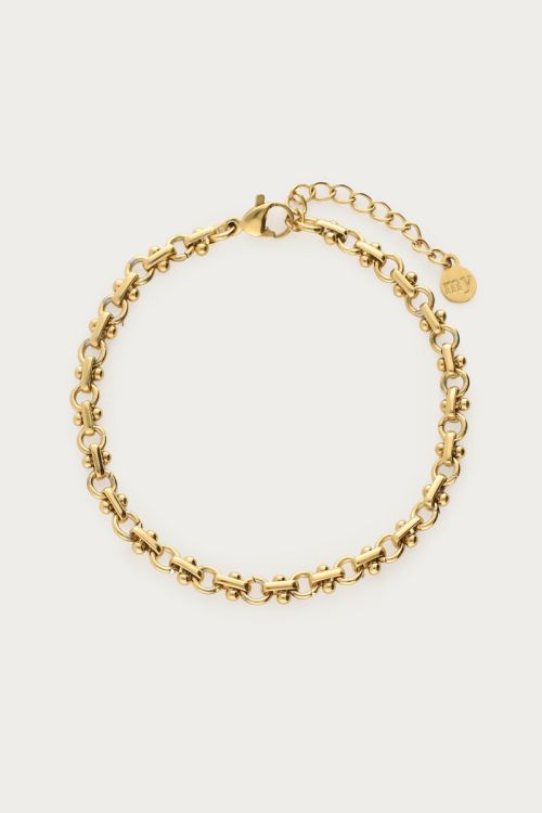 Minimalistische armband met cirkel schakels