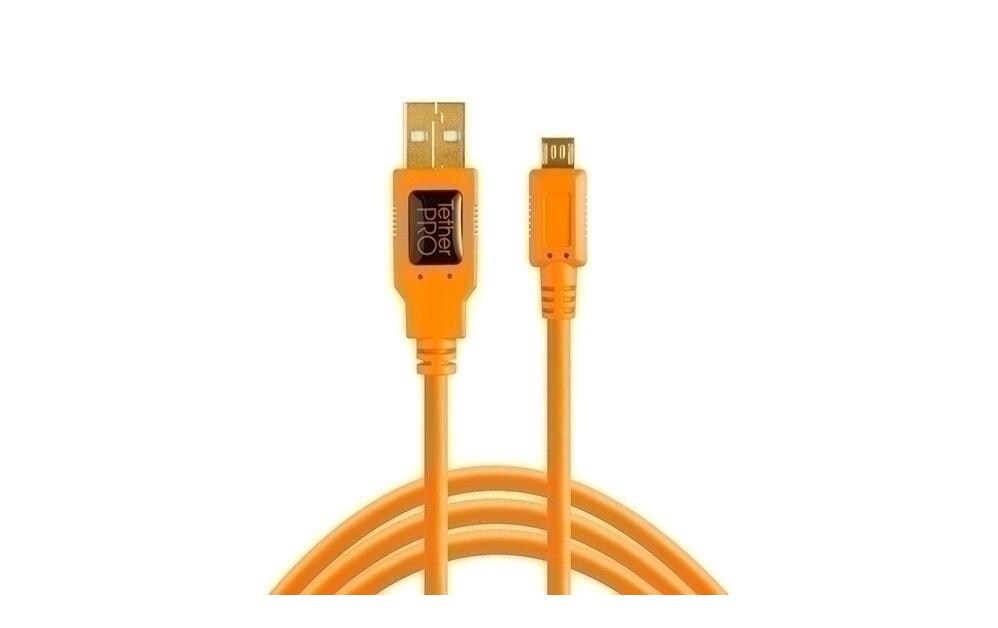Kabel TetherPro USB 2.0 zu Micro-B 5-Pin, 4.6 m OrangeUSB 2.0 auf USB 2.0 Micro-B 5-Pin