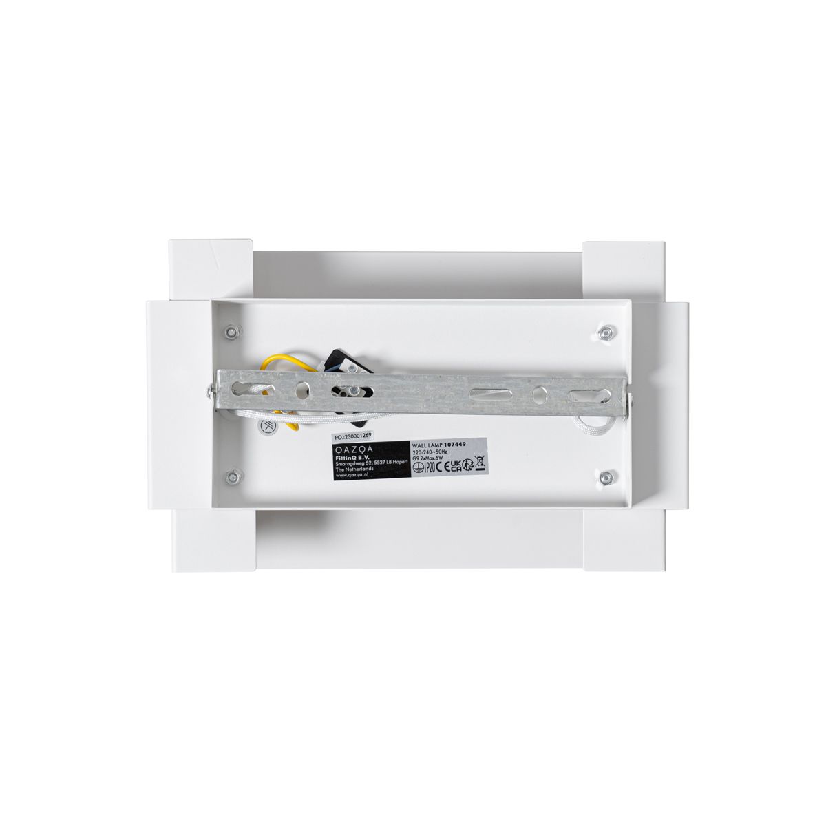 Industriële wandlamp wit 2-lichts - Coen