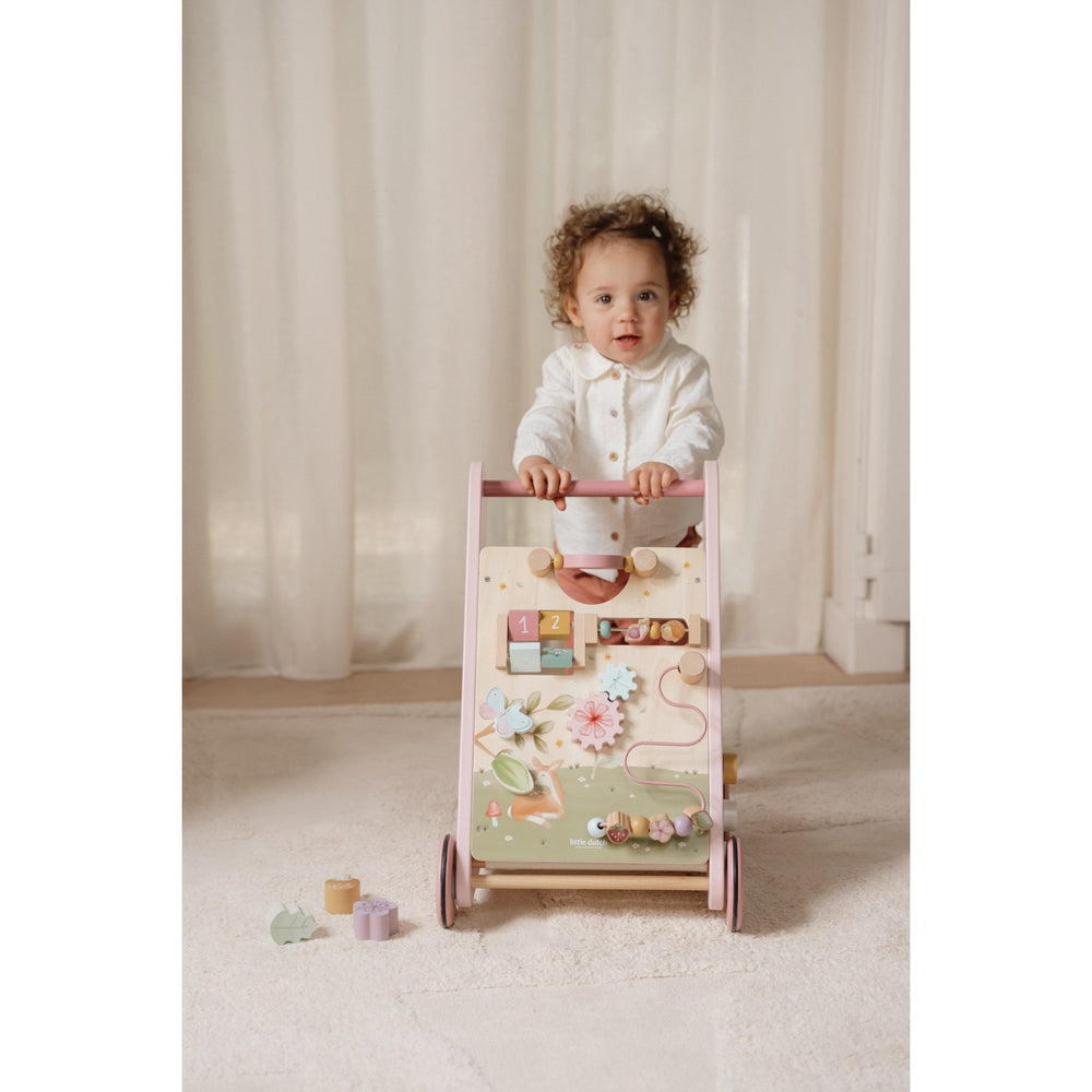 Køb Little Dutch Fairy Garden Pink Multi-Aktivitets Gåvogn