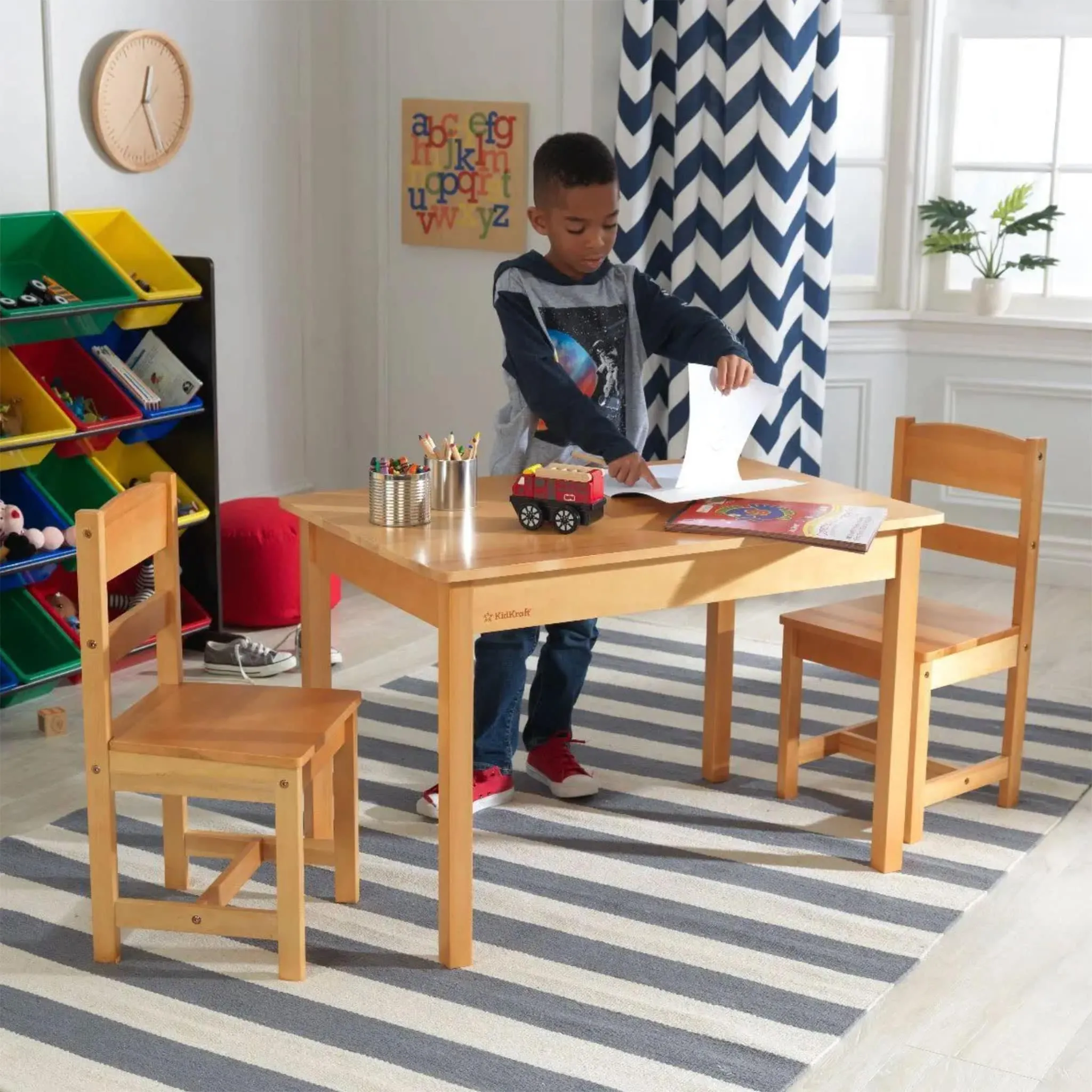 KidKraft Table et 2 Chaises pour Enfant - Naturel