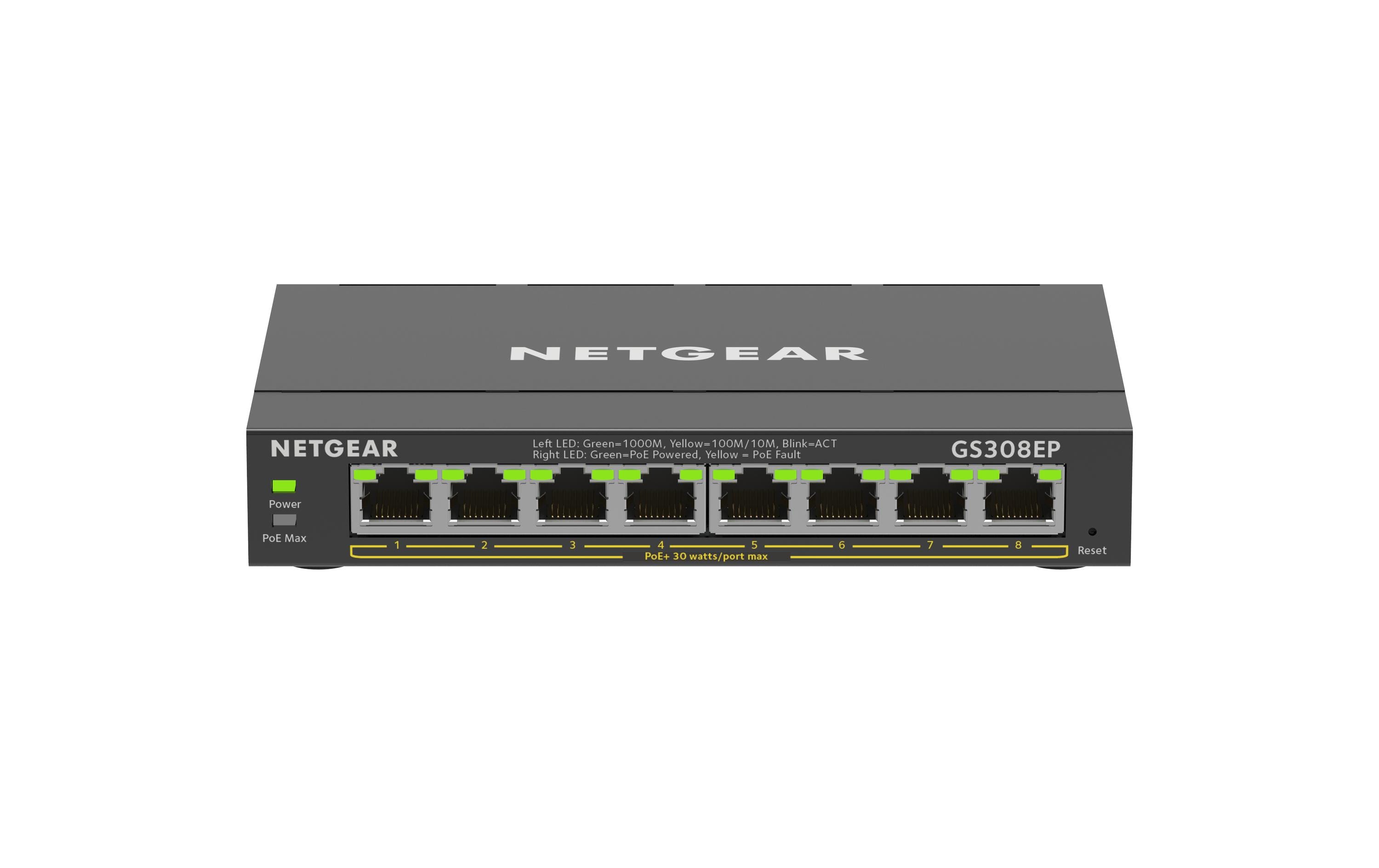 PoE+ Switch GS308EP-100PES 8 Port8-Port Gigabit Ethernet PoE+ Smart Managed Plus Switch (GS308EP)