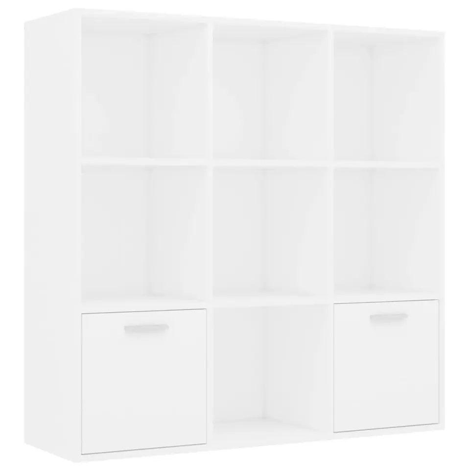 vidaXL - Boekenkast - Wit - Bewerkt hout