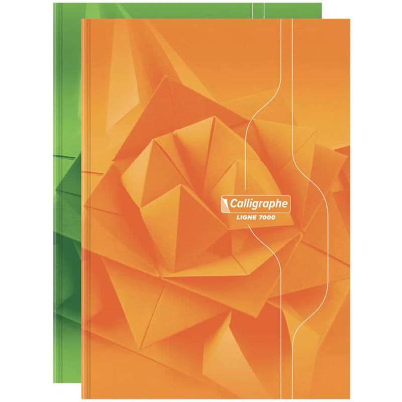 Cahier brochure rembordée rigide 7000 A4 192 pages petits carreaux 70 g - Assortis