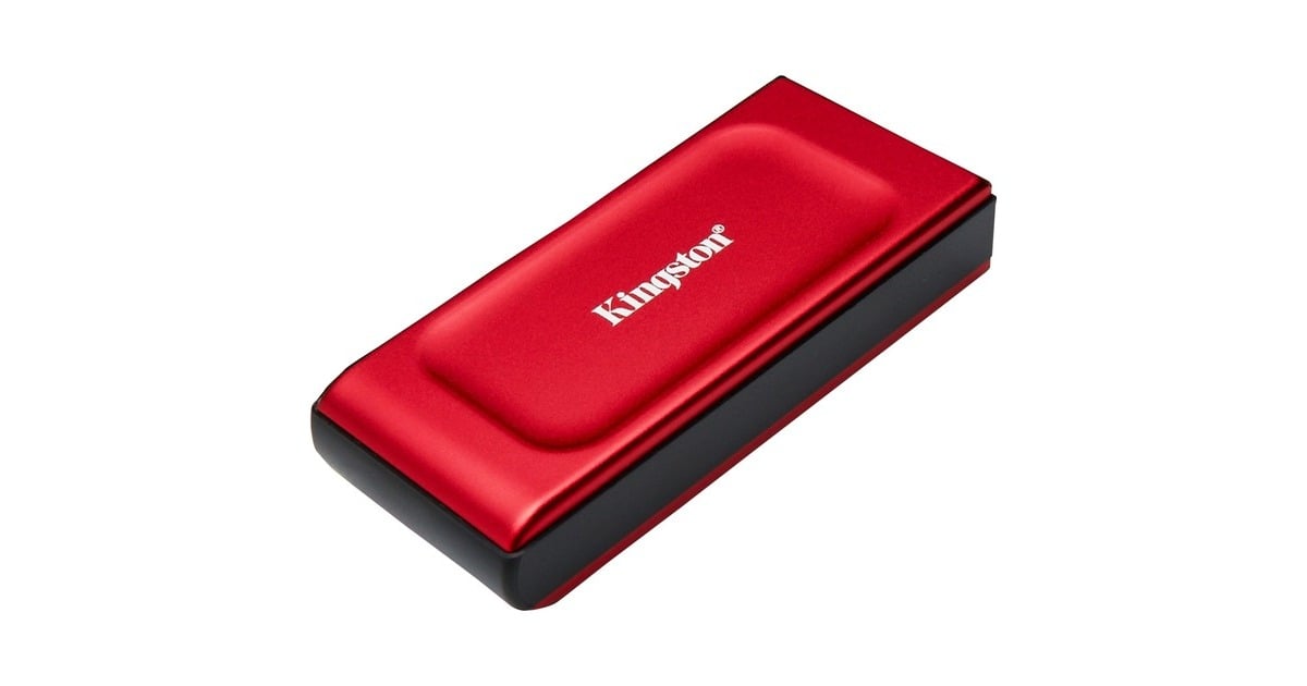 KingstonXS1000 Portable 1 TB externe SSD  (Rood/zwart, SXS1000R/1000G, USB-A 3.2 (10 Gbit/s))