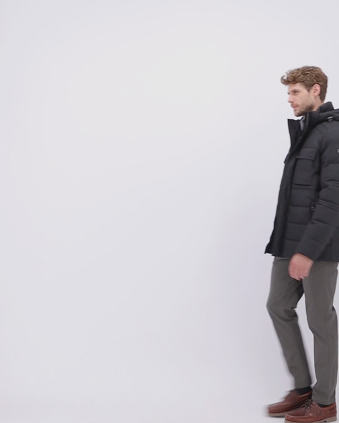 Herren Fieldjacket in Woll-Optik