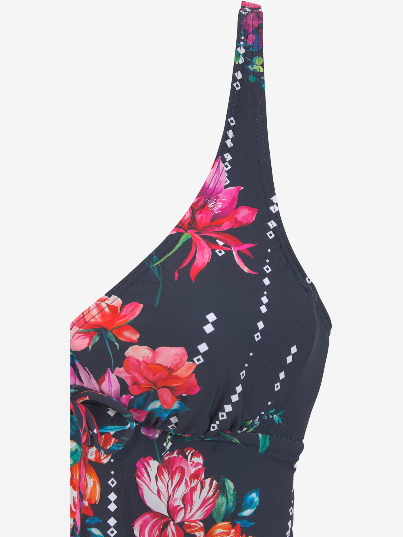 Haut de maillot de bain à armatures imprimé floral moderne