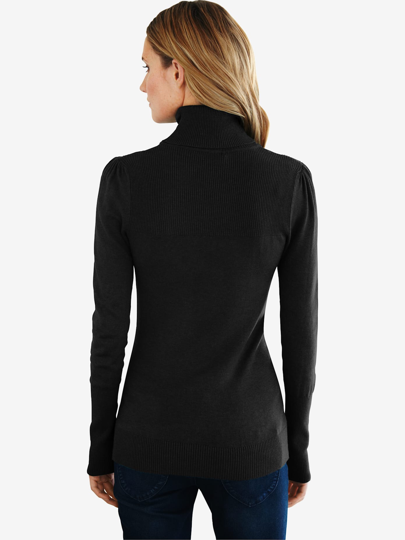 Pull à col roulé superbe basique en pur cachemire