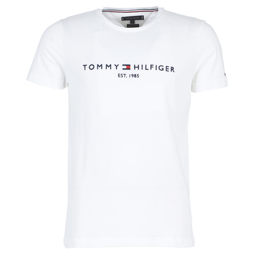 Tommy Hilfiger - TOMMY FLAG HILFIGER TEE Blanco