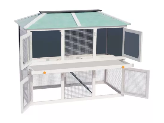 Cage double pour animaux Bois
