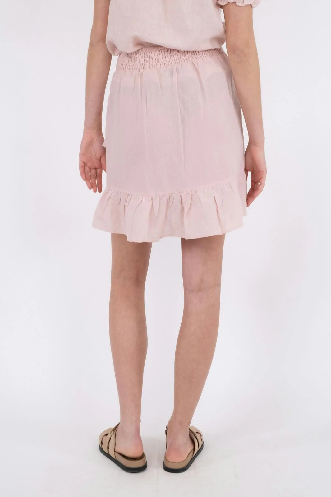 Neo Noir Bekka Linen Skirt rose smoke