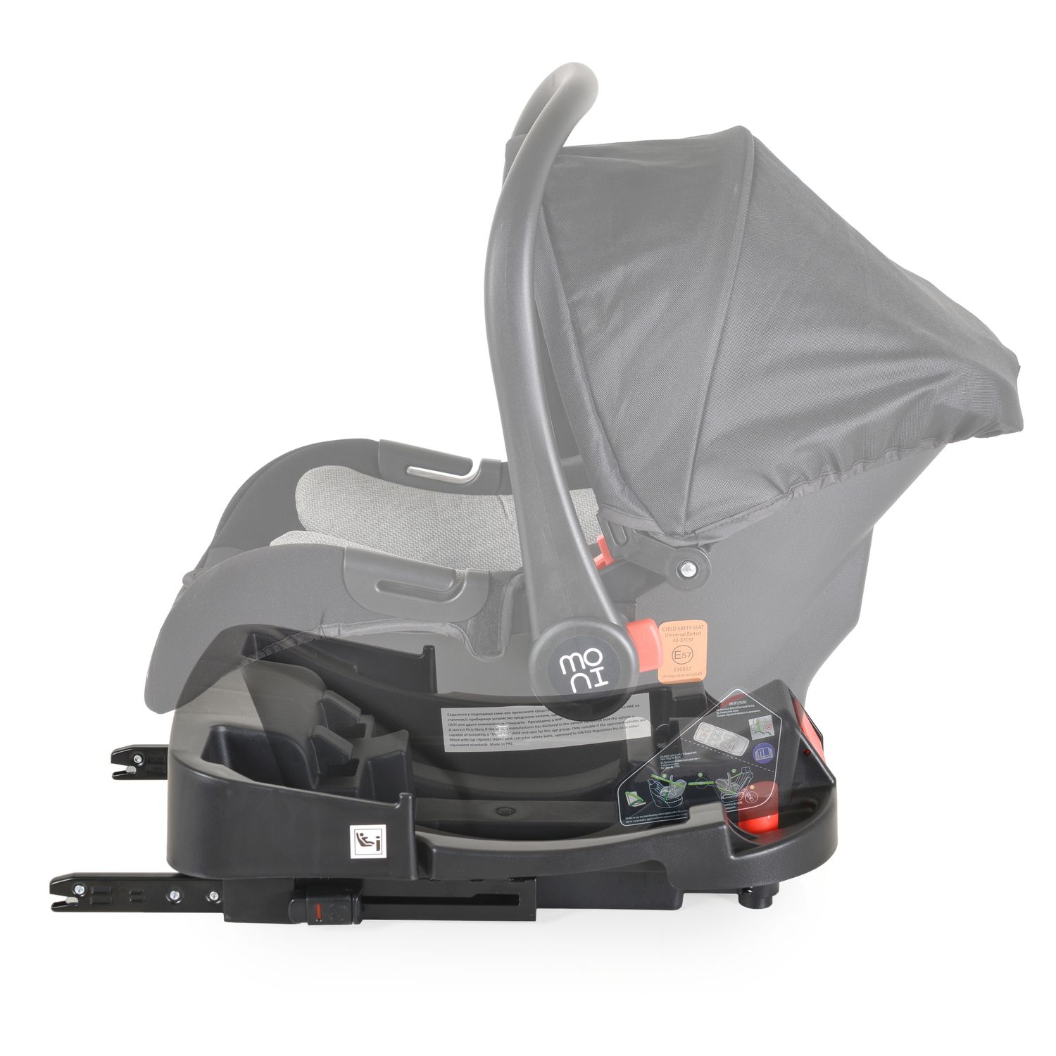 Moni Isofix-Basisstation Royal füri-Size Babyschalen Trio und Multi schwarz