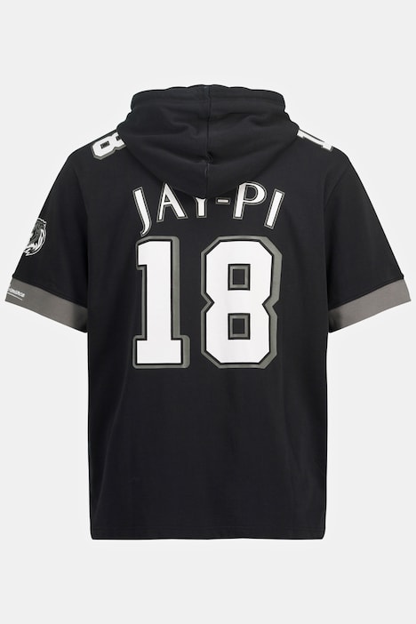 JAY-PI Hoodie, American Football, Halbarm, Kapuze, großer Print
