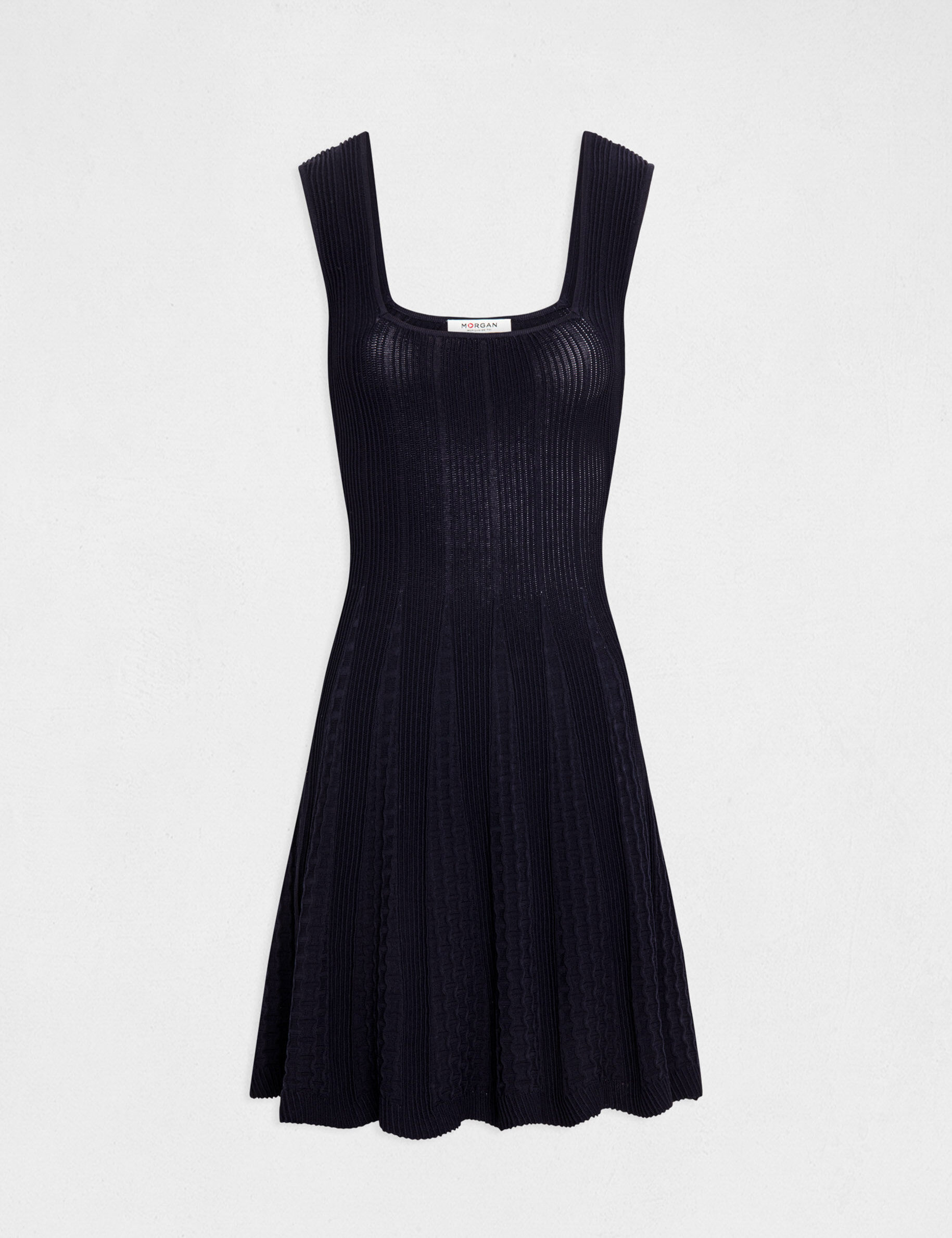 Robe pull patineuse à bretelles marine femme - marine