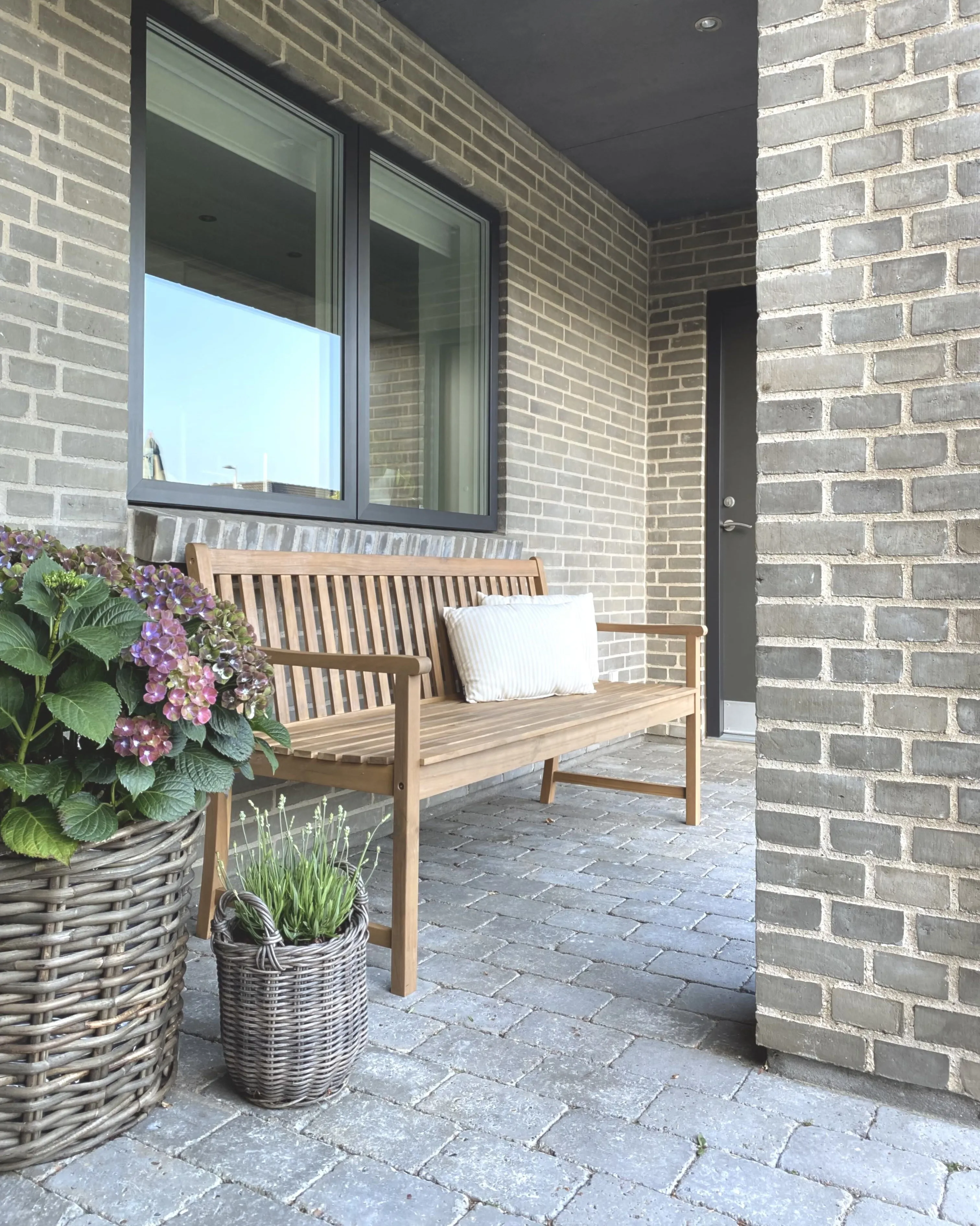 Tuinbank met zitkussen VIVARA 160 cm Gecertificeerd acaciahout Licht essenhout Donkerrood