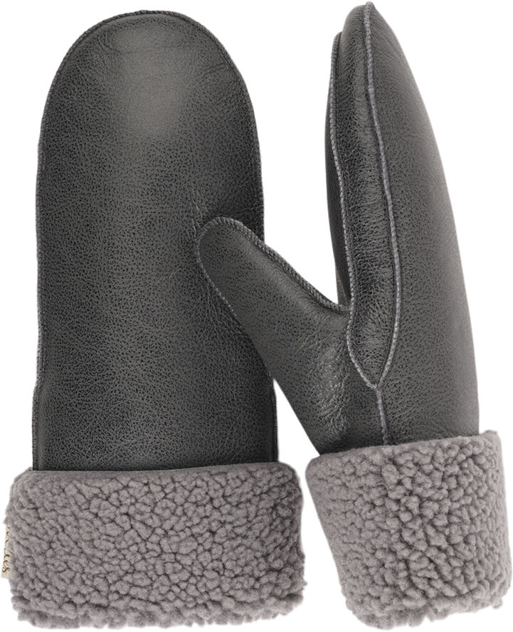 Lovelies VINSON - MITTENS - DOUBLE FACED SHEARLING Dark grey