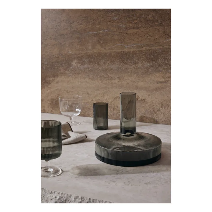 Ferm Living Carafe à Vin Ripple | Gris