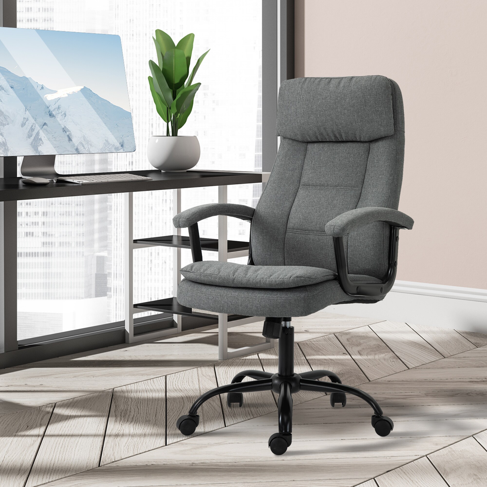 Vinsetto Bürostuhl  mit Massagefunktion 63 x 70 x 112-121 cm (BxTxH)