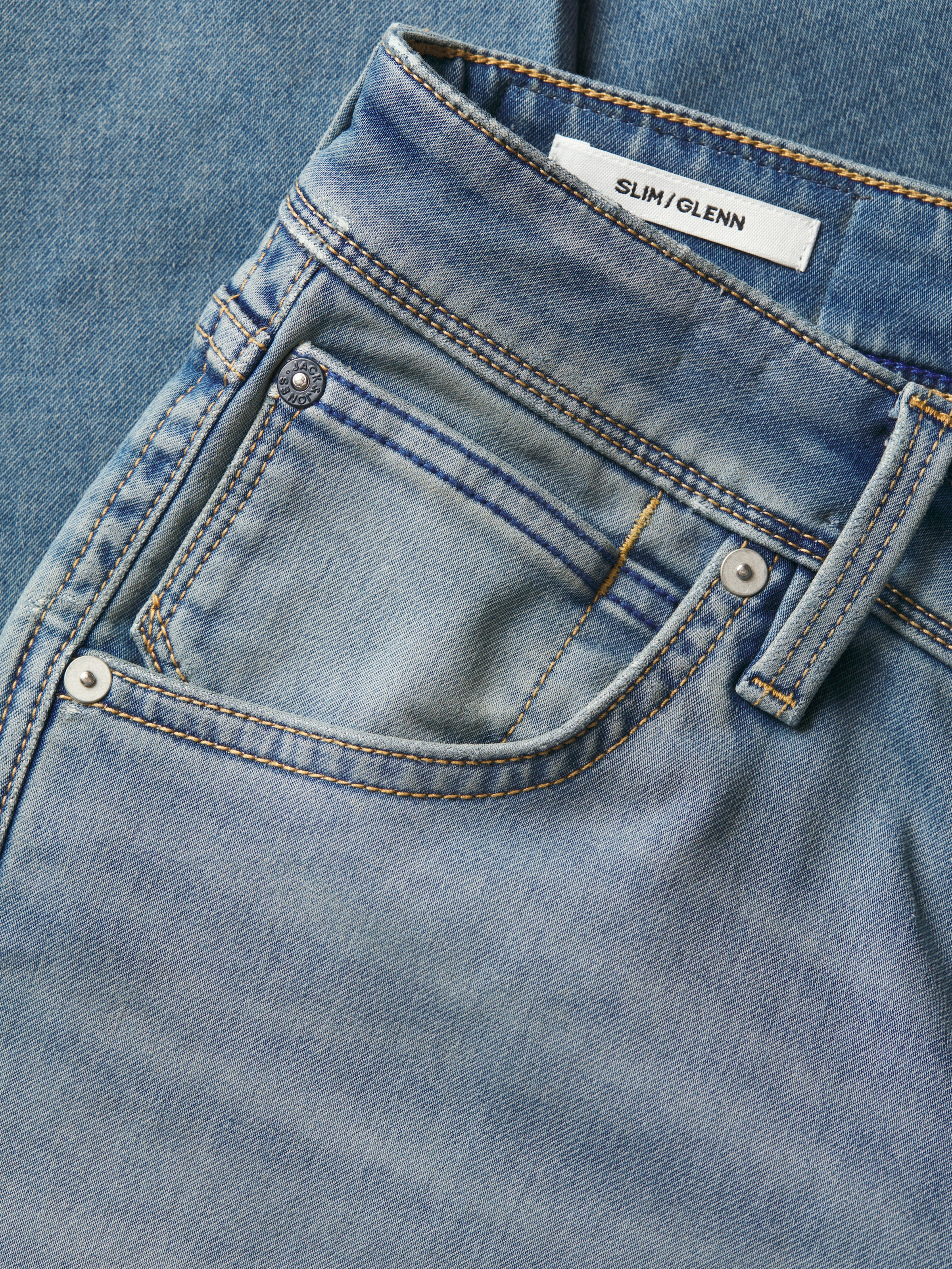 Jack & Jones Tapered-fit-Jeans »JJIMIKE mit Stretch, Used-Look und bequemer Passform« mit Abriebeffekten