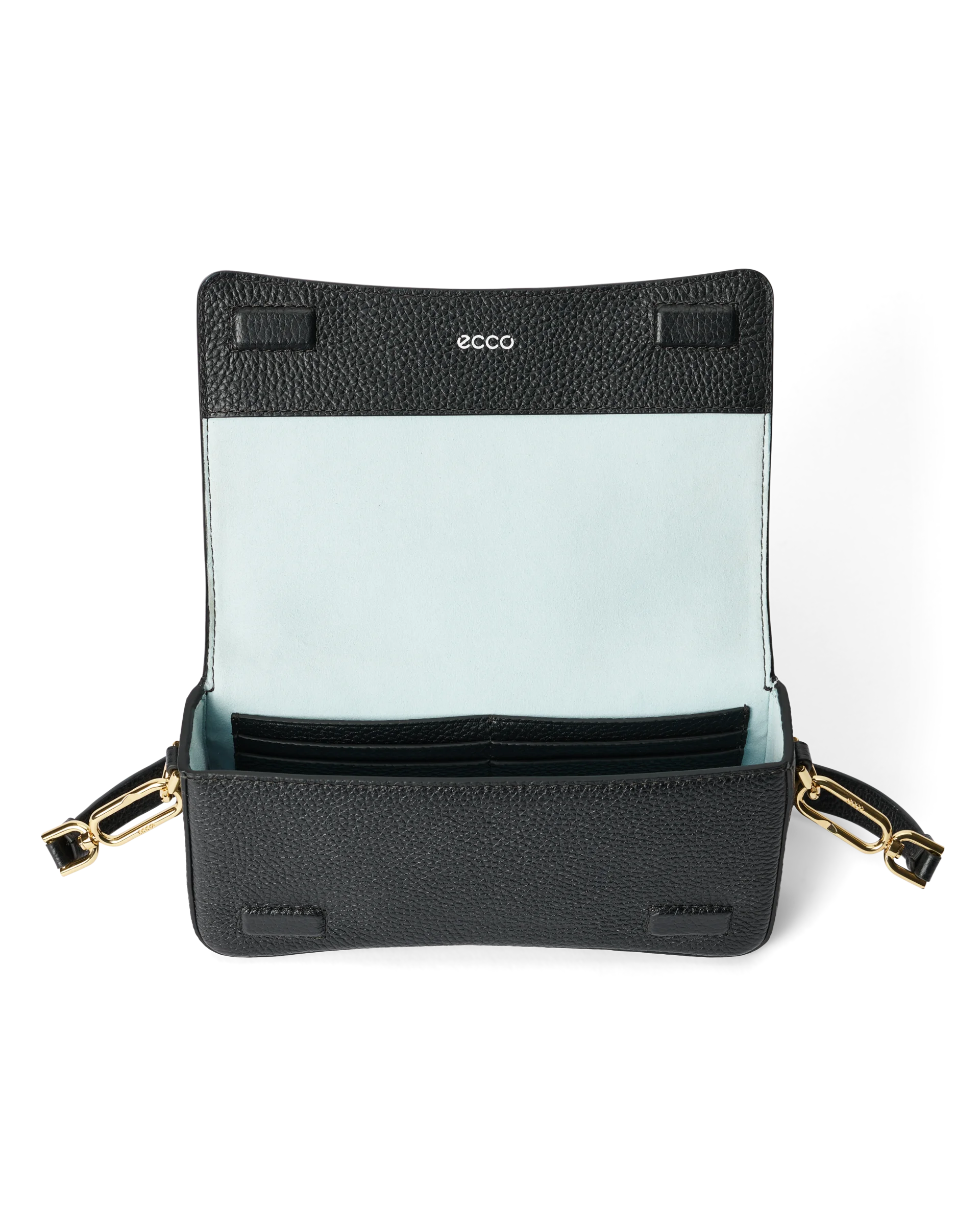 ECCO Pinch Bag Shopper aus Leder Schwarz 12X21,5X5,5 cm