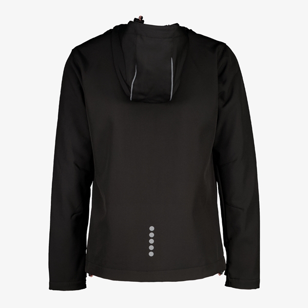 Mountain Peak meisjes softshell jas zwart met roze