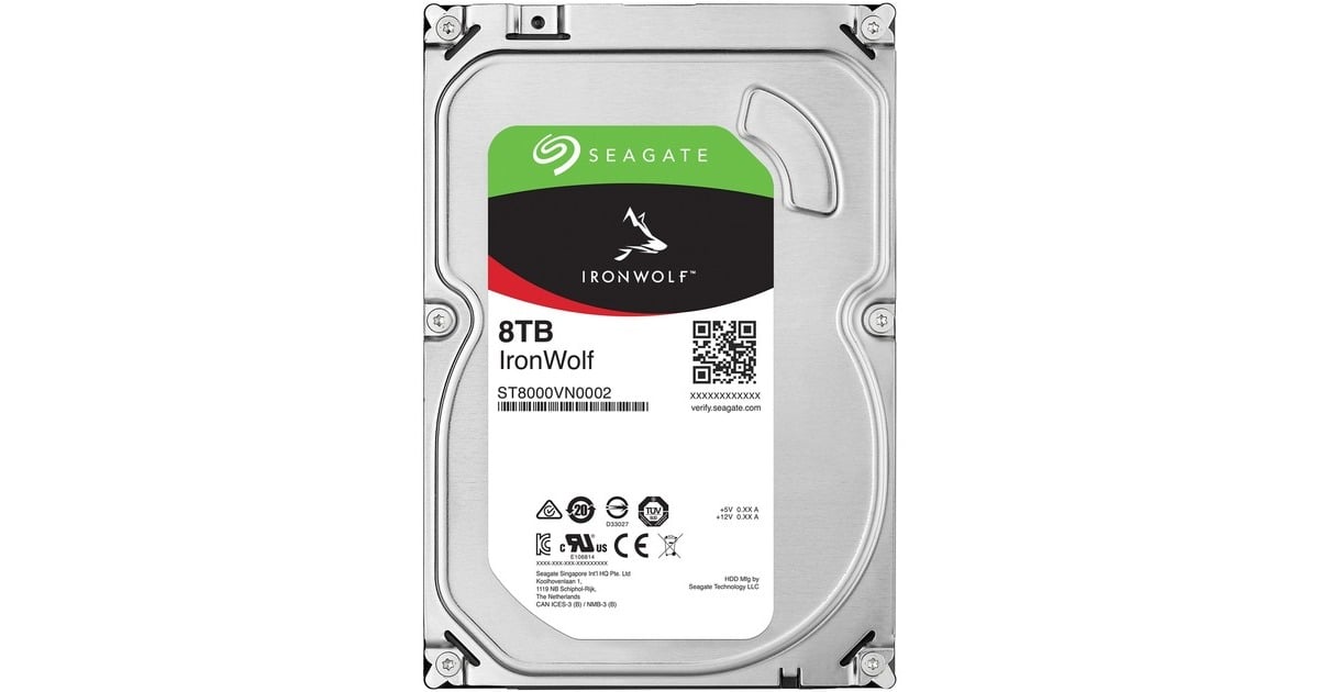 SeagateIronWolf 8 TB harde schijf  (ST8000VN004, SATA/600, 24/7)