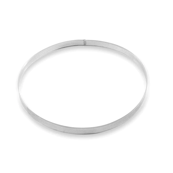 Cercle à tarte perforé en inox rond 28 cm Mathon