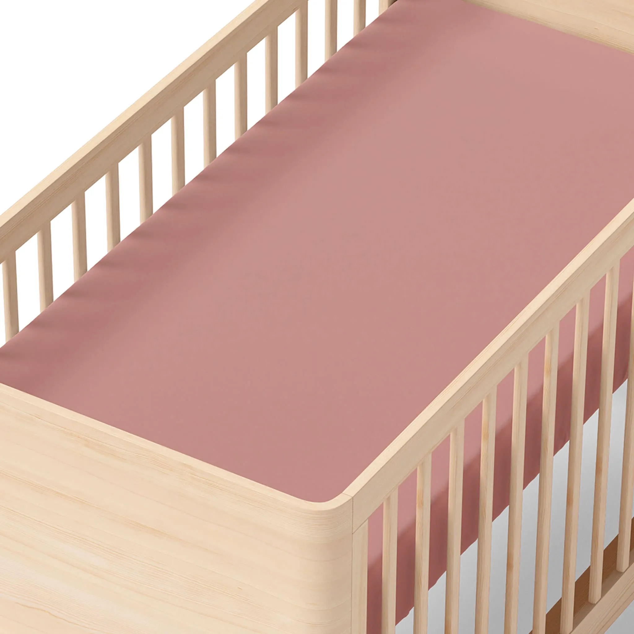 Origami Maison Drap Contour pour Lit de Bébé - Rose
