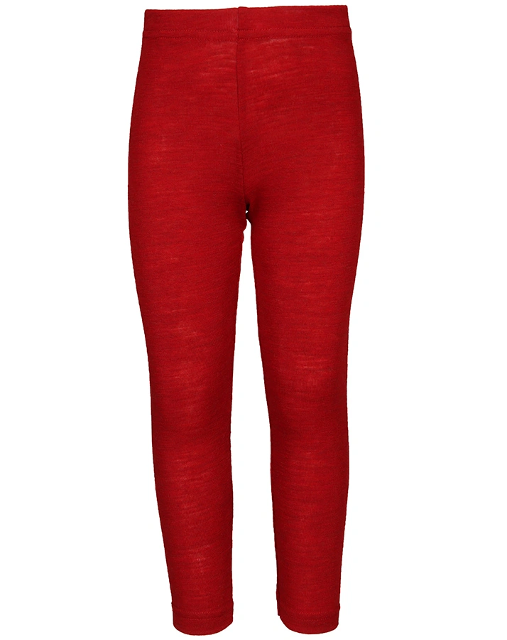 Woll-Leggings ESSENTKids in rot melange