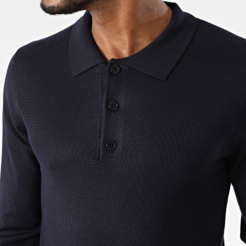 Polo Manches Longues Bleu Marine
